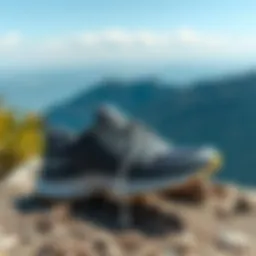 Scenic view of hiking trails with Kuzey Yaban sports shoes