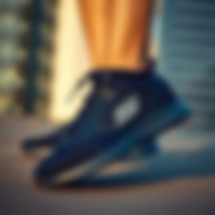 Elegant navy Skechers shoes showcasing modern design