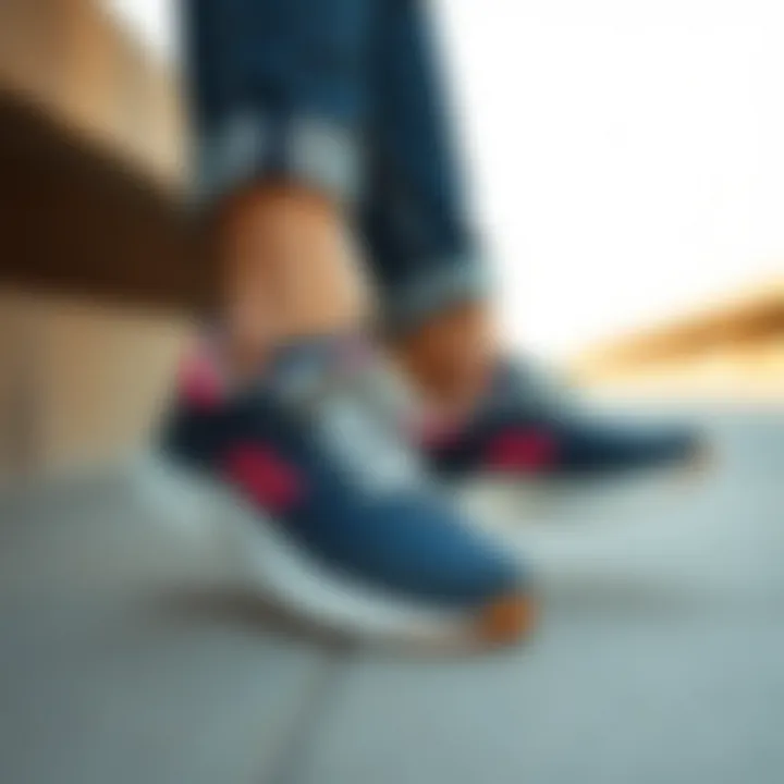 Stylish navy Skechers suitable for various occasions