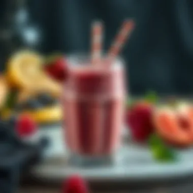A refreshing smoothie made from assorted low-calorie fruits