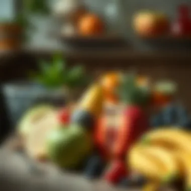 A vibrant assortment of low-calorie fruits on a wooden table