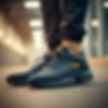 Stylish close-up of Lumberjack running shoes in a modern setting