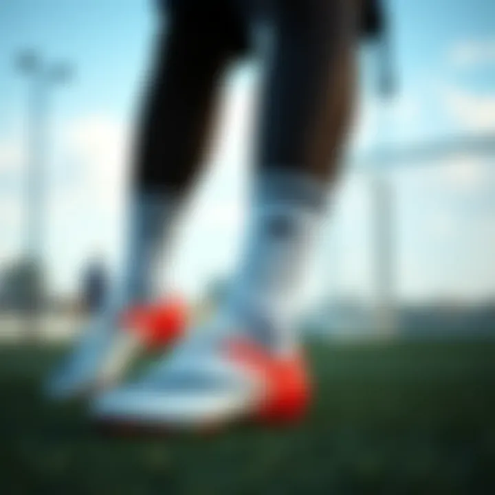 Fashion-forward styling of Mbappe's 2023 football boots paired with athletic wear