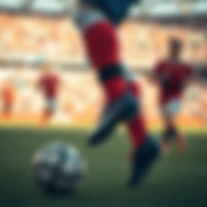 Players utilizing Mbappe's 2023 boots in a match demonstrating style and performance