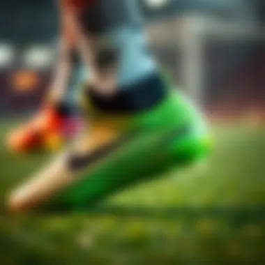 Close-up of the technical features of Mbappe's 2023 boots highlighting performance attributes