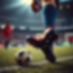 Lionel Messi showcasing his preferred football boots in action