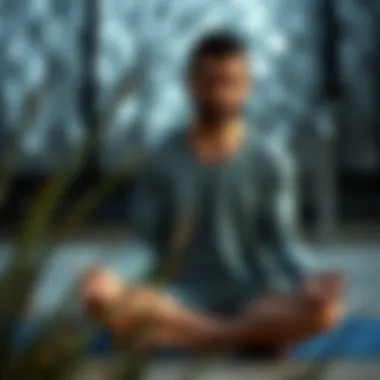 Mindfulness Practices for Hormone Regulation A serene setting depicting mindfulness and stress-reduction techniques.