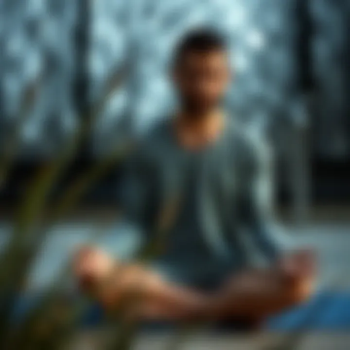 Mindfulness Practices for Hormone Regulation A serene setting depicting mindfulness and stress-reduction techniques.