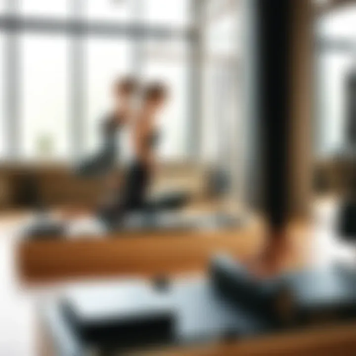 Pilates equipment in a modern studio