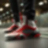 Dynamic view of motorsport shoes showcasing advanced design for performance