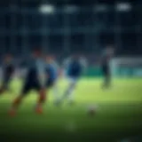 Dynamic gameplay on the field showcasing teamwork and strategy