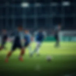 Dynamic gameplay on the field showcasing teamwork and strategy