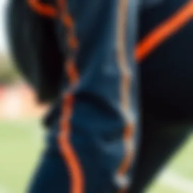Close-up of high-performance sports apparel designed for agility