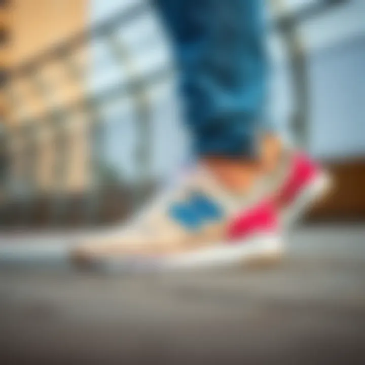 Showcasing various color options and styles of New Balance shoes