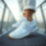 Elegant design of New Balance white shoes showcasing versatility