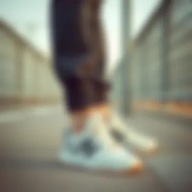 New Balance joggers paired with sporty accessories