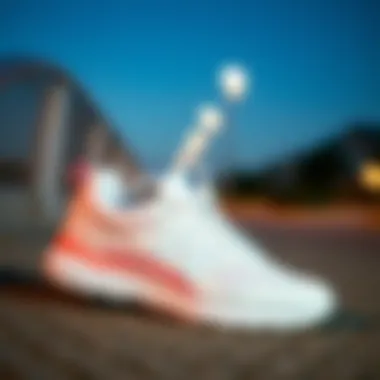 Sleek design of New Balance white footwear