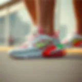 Trendy summer footwear showcasing vibrant designs