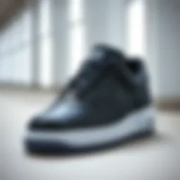 Sleek black design of Nike Air Force 1 07