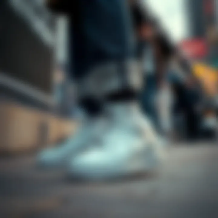 A fashionable street style with Nike Air Force shoes, blending comfort and aesthetics.