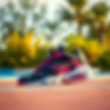 Nike Air Monarch in a sporty outdoor setting