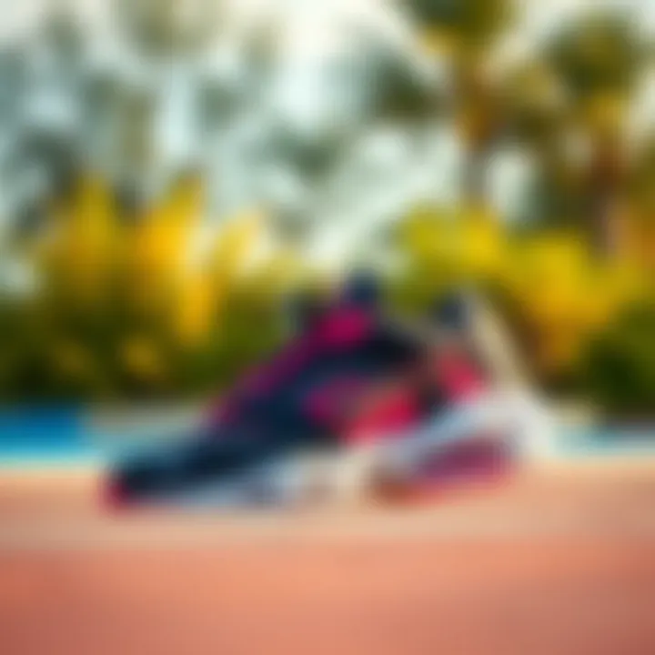 Nike Air Monarch in a sporty outdoor setting