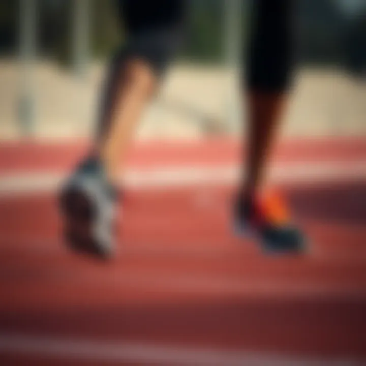 Runner testing the performance of Nike Air Zoom Structure on a track.