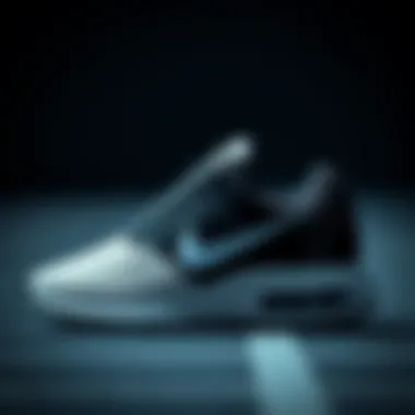 Side profile of the Nike Air Zoom Structure highlighting its sleek design and materials.