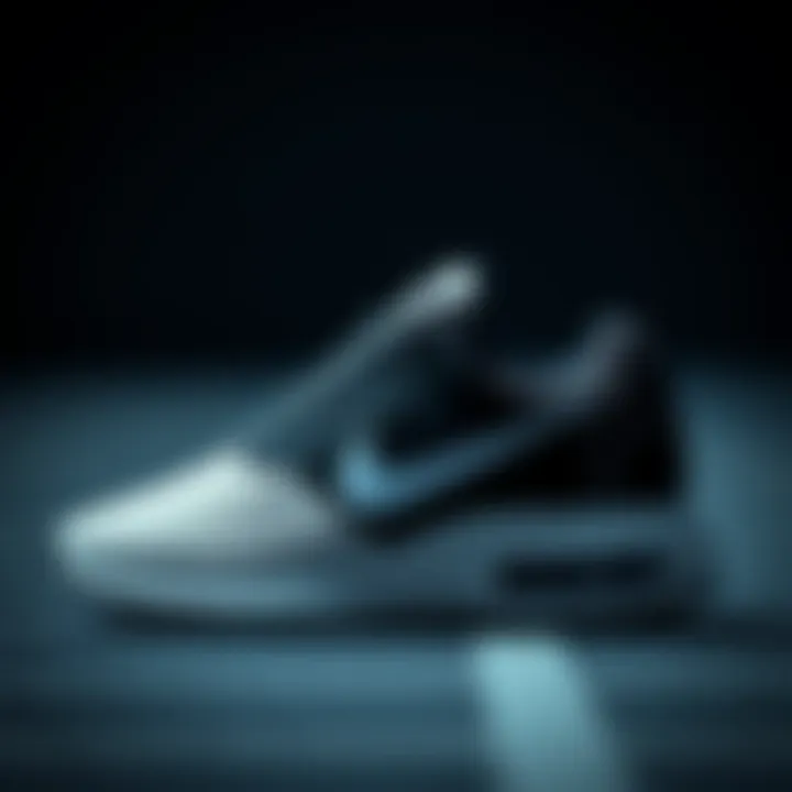 Side profile of the Nike Air Zoom Structure highlighting its sleek design and materials.