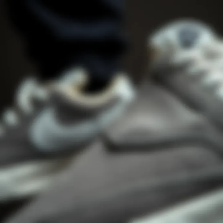 Close-up of Nike Blazer materials and craftsmanship