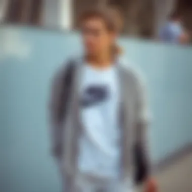 Nike cardigan paired with casual sportswear