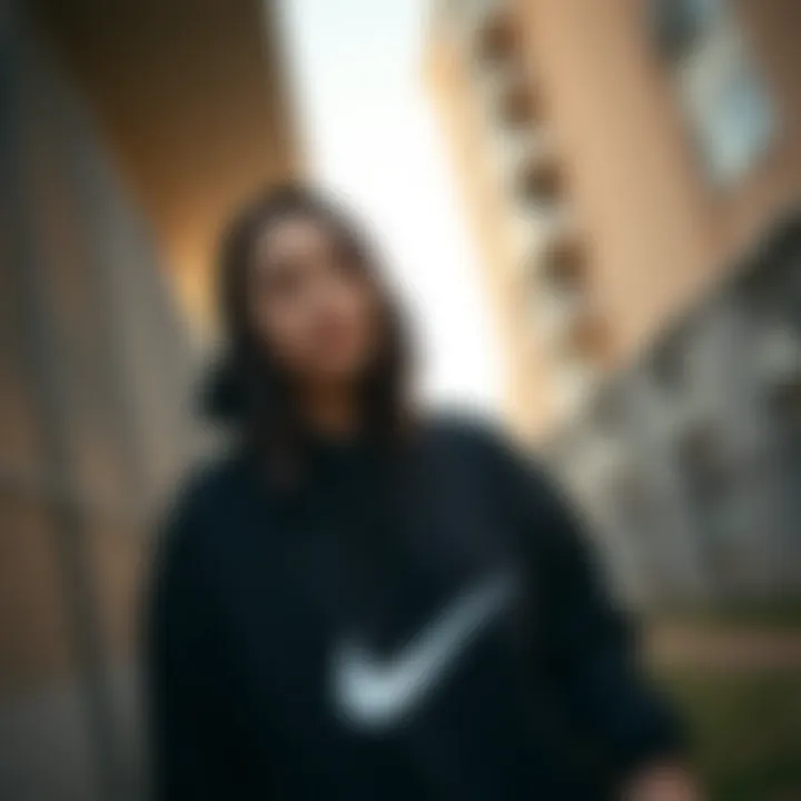 Stylish ensemble combining functionality and elegance in sportswear.