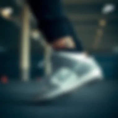 Athlete wearing Nike Dunk Panda during an active workout session