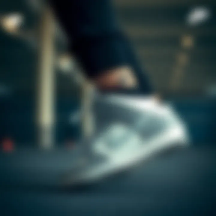 Athlete wearing Nike Dunk Panda during an active workout session