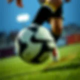 Dynamic action shot of a Nike football in play