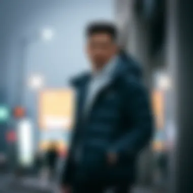 Urban Athletic Style: Nike Puffer Jacket Athletic look with Nike puffer jacket in an urban environment