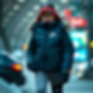 Layered Winter Fashion with Nike Puffer Layered outfit featuring Nike puffer jacket for winter fashion