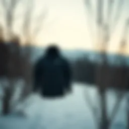 Stylish Nike puffer jacket displayed in a winter setting