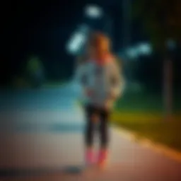 A child in stylish Nike leggings engaged in sports activities.