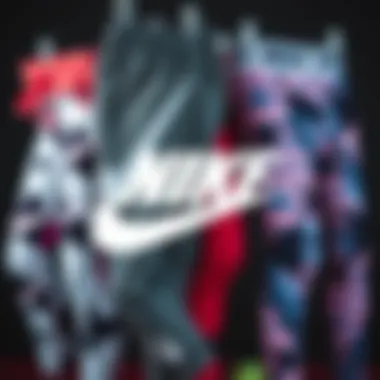 Different styles of Nike leggings displayed together.