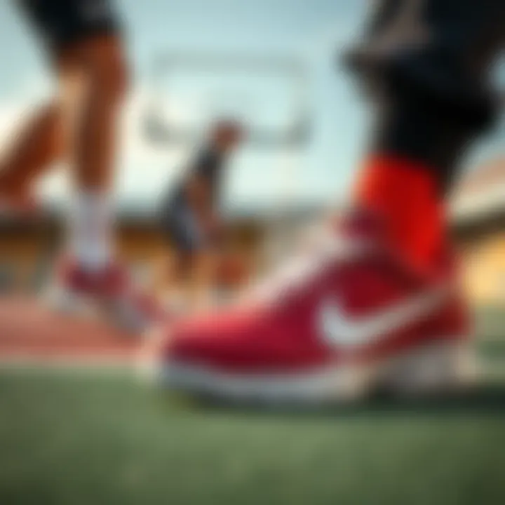 Athletes wearing Nike Kobe shoes in various sports settings.