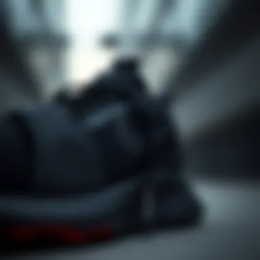 Close-up view of the technical features of the Nike Phantom Black