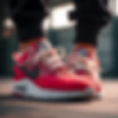 Close-up of Nike MD Valiant sneakers emphasizing comfort features