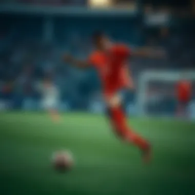 Dynamic action shot of a player using Nike Mercurial on the field