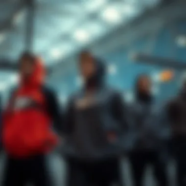 Trendy modest sports fashion on display