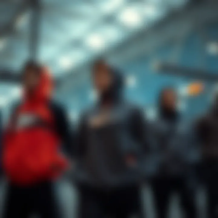 Trendy modest sports fashion on display