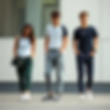 Individual styling Nike parachute pants with different outfit combinations for casual and sporty looks.