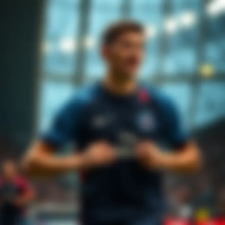 Athlete wearing Nike Paris jersey during a game