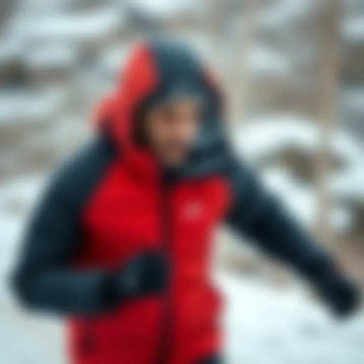 Athlete wearing Nike polar jacket during an outdoor activity