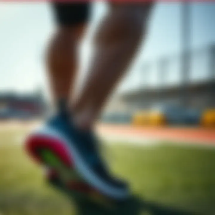 Athlete in motion wearing Nike React Live shoes during a workout.